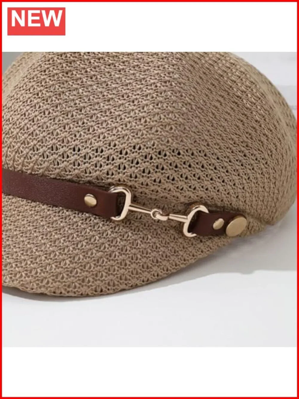 Womens Lightweight Newsboy Cap Short Brim Breathable Summer Hat Sun Protection